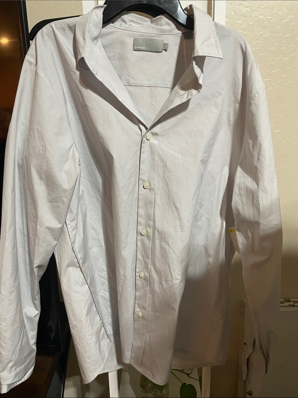 Vince Men's Pale Blue Long-Sleeve Button-Up Dress Shirt